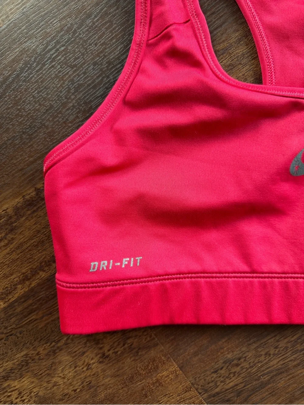 Nike Dri-FIT Hot Pink Racerback Sports Bra - Picture 2 of 3
